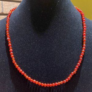 4MM Cherry Carnelian Bead Stretchy Cord Necklace/Bracelet/Anklet